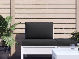 vidaXL Pallet Cushions 2 pcs Black Oxford Fabric