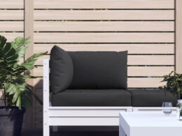 vidaXL Pallet Cushions 3 pcs Black Oxford Fabric