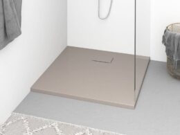 vidaXL Shower Base Tray SMC Brown 35.4"x31.5"