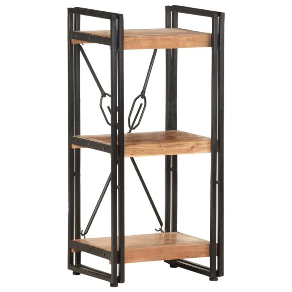 vidaXL 3-Tier Bookcase 15.7"x11.8"x31.5" Solid Acacia Wood