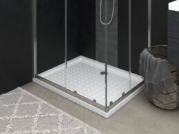 vidaXL Shower Base Tray with Dots White 35.4"x27.6"x1.6" ABS