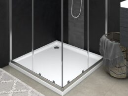 vidaXL Square ABS Shower Base Tray White 31.5"x31.5"