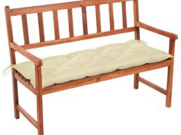 vidaXL Patio Bench with Cushion 47.2" Solid Acacia Wood
