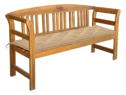 vidaXL Patio Bench with Cushion 61.8" Solid Acacia Wood