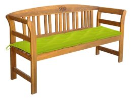 vidaXL Patio Bench with Cushion 61.8" Solid Acacia Wood