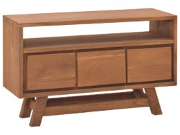 vidaXL TV Stand 31.5"x11.8"x19.7" Solid Wood Teak