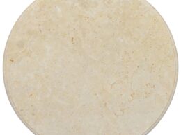 vidaXL Table Top Cream Ø23.6"x1" Marble