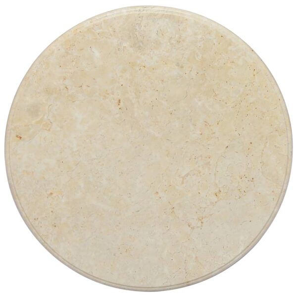 vidaXL Table Top Cream Ø23.6"x1" Marble