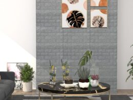 vidaXL 3D Wallpaper Bricks Self-adhesive 20 pcs Anthracite