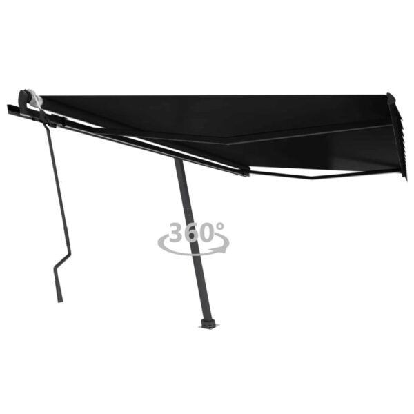 vidaXL Freestanding Manual Retractable Awning 157.5"x118.1" Anthracite