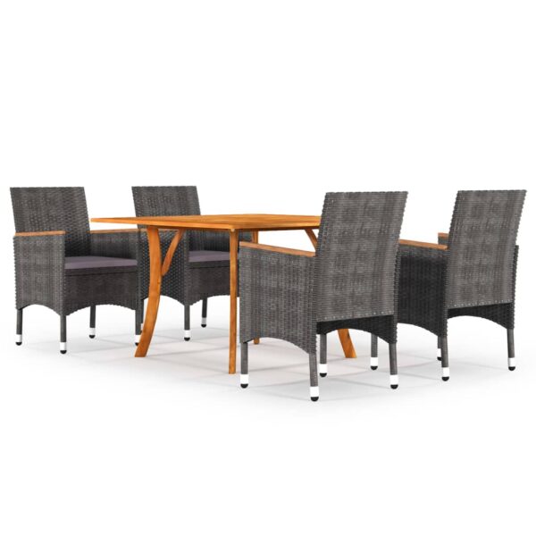 vidaXL 5 Piece Patio Dining Set Gray
