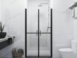 vidaXL Shower Door Clear ESG (34.6"-35.8")x74.8"