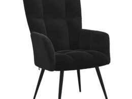 vidaXL Relaxing Chair Black Velvet