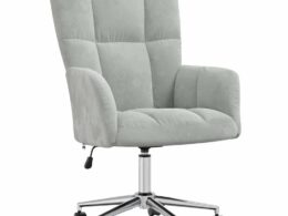vidaXL Relaxing Chair Light Gray Velvet