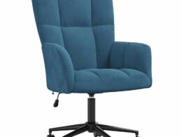 vidaXL Relaxing Chair Blue Velvet