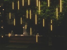 vidaXL Meteor Lights 20 pcs 1 ft Warm White 480 LEDs Indoor Outdoor