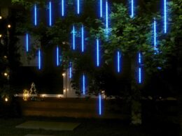 vidaXL Meteor Lights 20 pcs 1 ft Blue 480 LEDs Indoor Outdoor