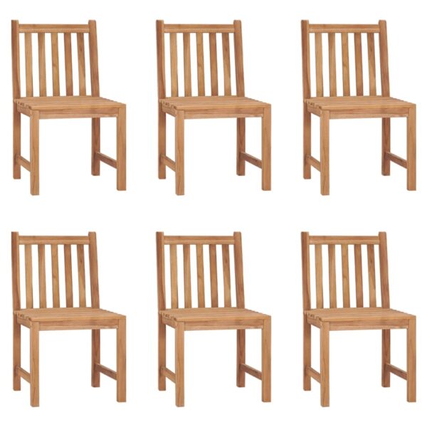 vidaXL Patio Chairs 6 pcs Solid Teak Wood