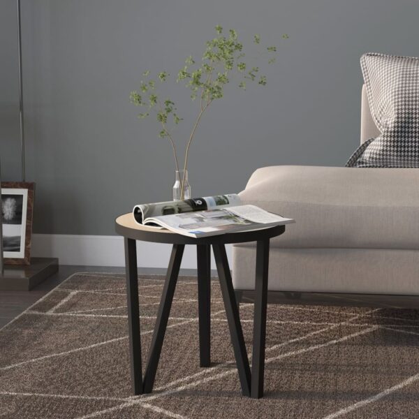 vidaXL Tea Table Sonoma Oak Ø13.8" MDF