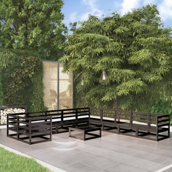 vidaXL 11 Piece Patio Lounge Set Solid Pinewood