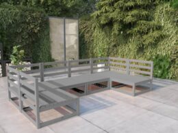 vidaXL 6 Piece Patio Lounge Set Solid Pinewood