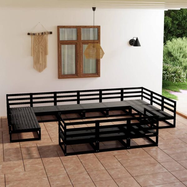 vidaXL 13 Piece Patio Lounge Set Solid Pinewood
