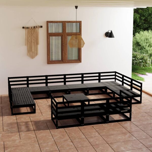 vidaXL 14 Piece Patio Lounge Set Solid Pinewood