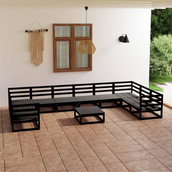 vidaXL 11 Piece Patio Lounge Set Solid Pinewood