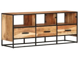vidaXL TV Stand 43.3"x11.8"x17.7" Solid Wood Acacia