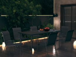 vidaXL 7 Piece Patio Dining Set Steel Anthracite
