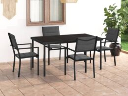 vidaXL 5 Piece Patio Dining Set Steel