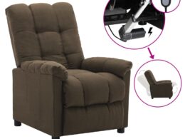 vidaXL Recliner Brown Fabric