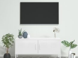 vidaXL TV Stand White 41.3"x13.8"x19.7" Steel