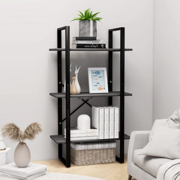 vidaXL Storage Shelf Gray 23.6"x11.8"x41.3" Engineered Wood
