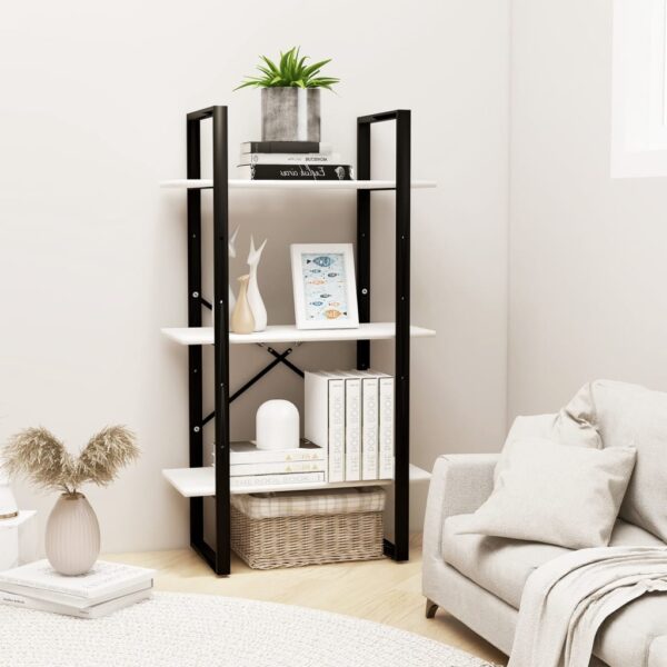 vidaXL Storage Shelf White 23.6"x11.8"x41.3" Solid Wood Pine