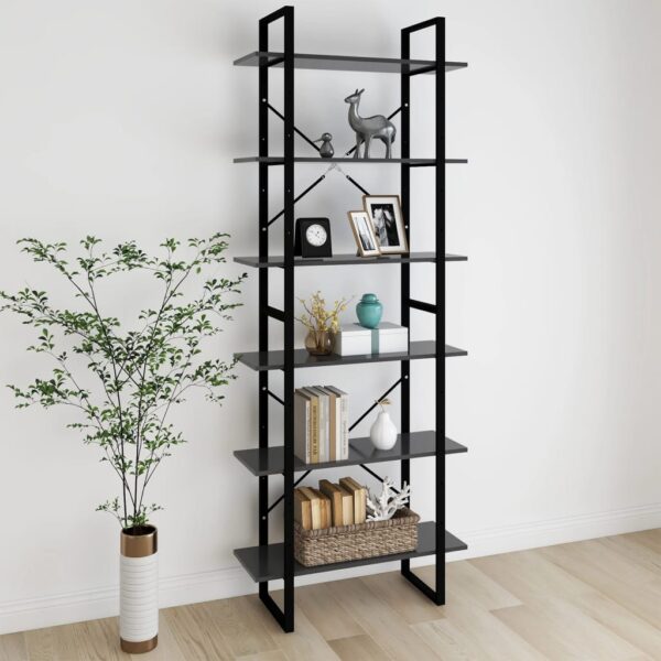 vidaXL High Cabinet Gray 31.5"x11.8"x82.7" Engineered Wood