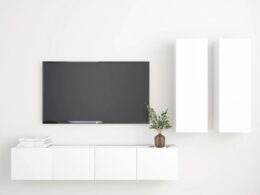 vidaXL 4 Piece TV Stand Set White Engineered Wood