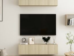 vidaXL TV Stands 4 Pcs Sonoma Oak 23.6"x11.8"x11.8" Engineered Wood