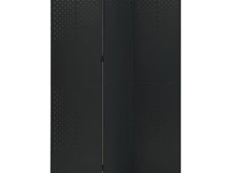 vidaXL 3-Panel Room Divider Black 47.2"x70.9" Steel