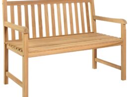 vidaXL Patio Bench 44.9" Solid Teak Wood