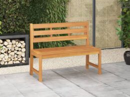 vidaXL Patio Bench 44.9" Solid Teak Wood