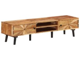 vidaXL TV Stand 57.1"x13.8"x13.8" Solid Wood Acacia