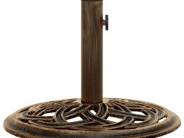 vidaXL Umbrella Base Bronze 17.3"x17.3"x12.2" Cast Iron