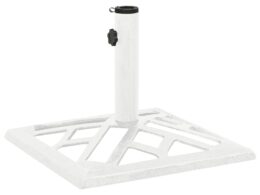 vidaXL Umbrella Base White 17.3"x17.3"x12.2" Cast Iron