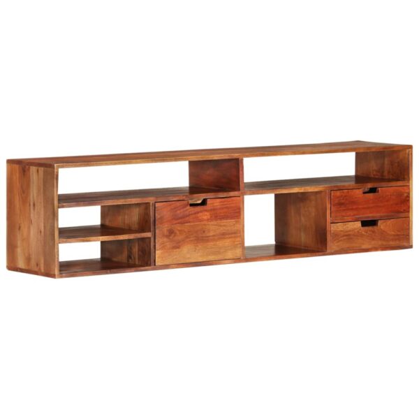 vidaXL TV Stand 55.1"x11.8"x13.8" Solid Wood Acacia