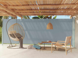 vidaXL Patio Retractable Side Awning 78.7"x236.2" Gray
