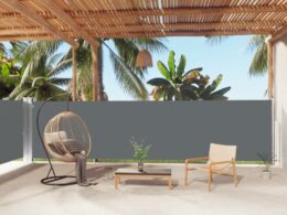 vidaXL Retractable Side Awning Anthracite 63"x393.7"