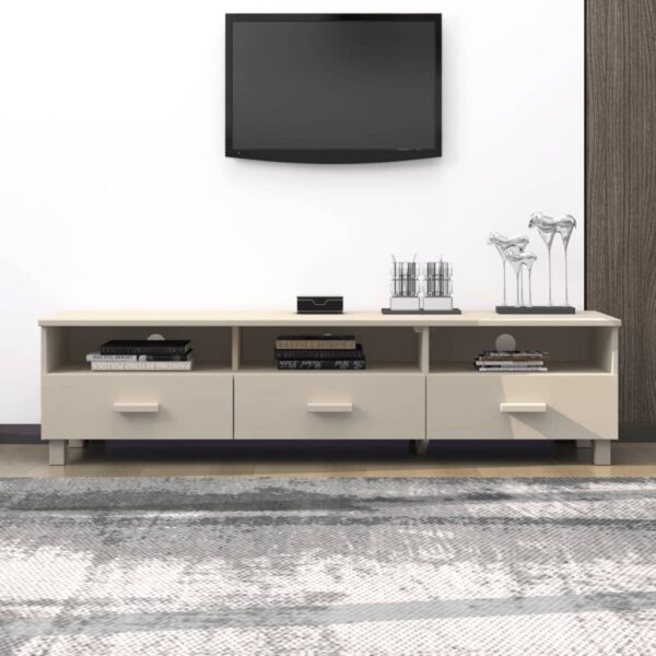 vidaXL TV Stand HAMAR Honey Brown 62.2"x15.7"x15.7" Solid Wood Pine