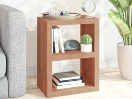 vidaXL Side Table 17.7"x11.8"x23.6" Solid Wood Teak