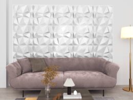 vidaXL 3D Wall Panels 12 pcs 19.7"x19.7" Diamond White 32.3 ft²